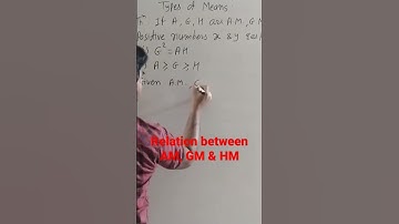 AM GM HM : Relation Between Arithmetic Mean, Geometric Mean And Harmonic Mean