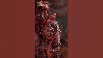 Tượng Gỗ: Di Lặc Cửu Phúc Vác Bao Tiền - Gỗ Trắc Đỏ Đen | Đồ Gỗ Mạnh Sơn #shorts