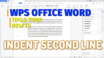 WPS Office Word How To Indent Second Line Paragraph