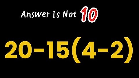What is the correct answer to this tricky math?