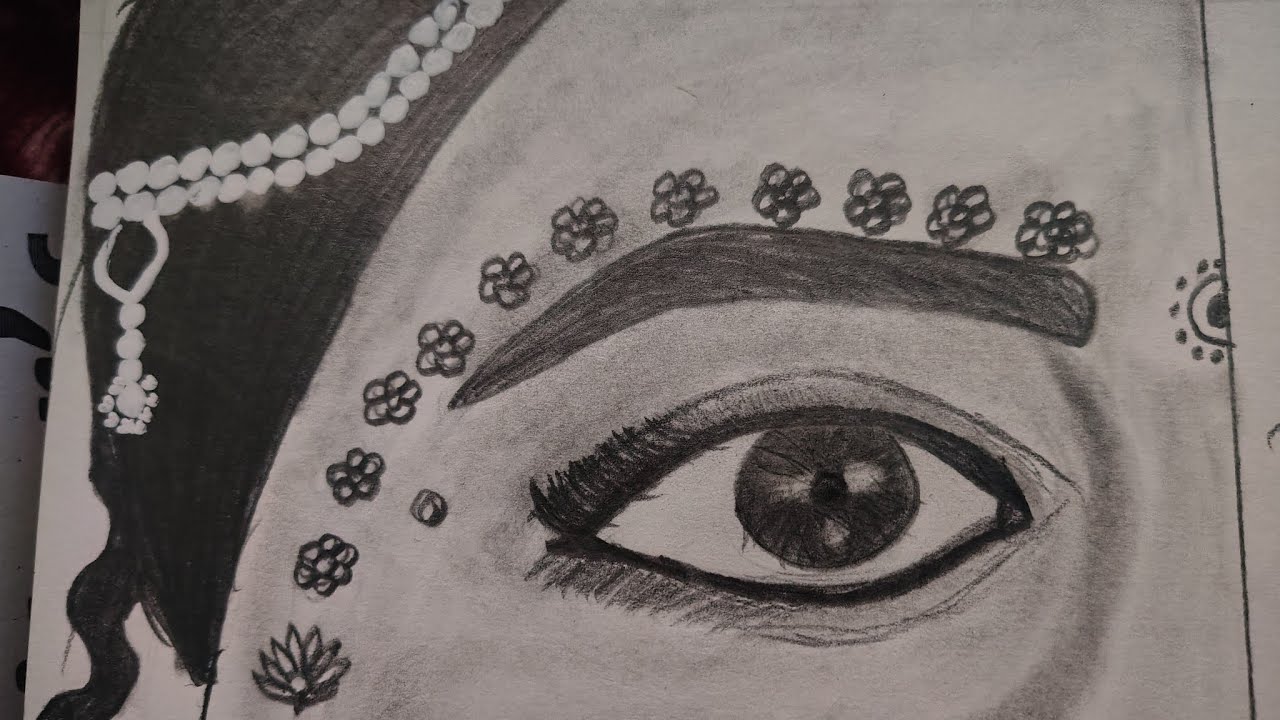 Radha Krishna Eyes Drawing PART-1 ❤️