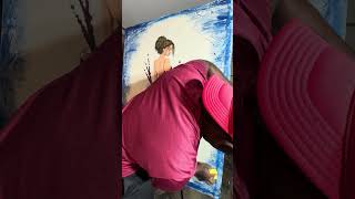 “Starla Wine Out the Glass” #acrylicpainting #liquitex #canvaspainting #diycrafts #homedecor