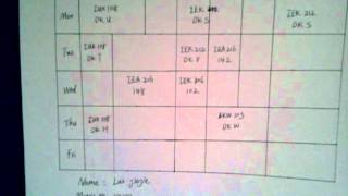 AKW103 explanation of timetable