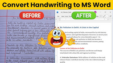 How to Convert Handwritten Notes into MS Word | Step by Step Tutorial in English