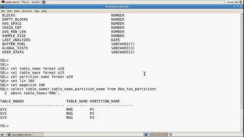 RANGE PARTITION in Oracle