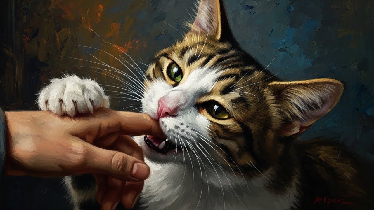 Объяснение кошачьих укусов любви (это не агрессия)