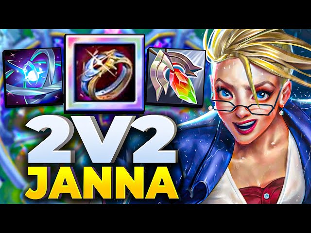 PLAYING JANNA IN 2v2v2v2 ARENA! How Good Is She? | League Of Legends 2v2v2v2 Arena class=