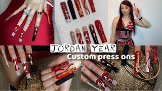 HOW TO MAKE PRESS ONS | JORDAN YEAR BIRTHDAY NAIL DESIGNS | PRESS ONS FOR SALE | WATCH ME WORK