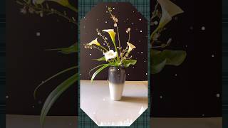 Floral Harmony with Plum Blossom and Calla Lilies #flowers #flowermaking screenshot 4