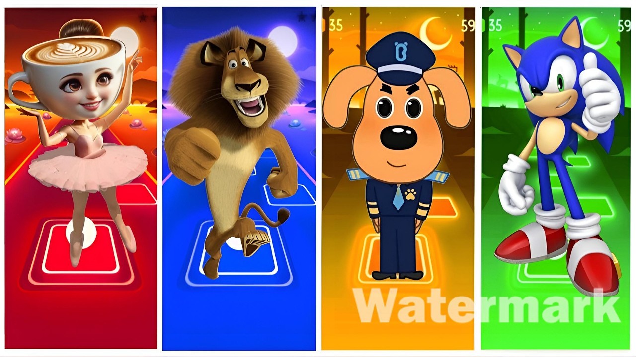 Tiles hop Italianbrainrot Madagaskar Sheriflabrador Sonic EDM RUSH Songs (Cover)#coffindance #sonic