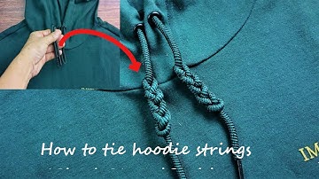 How to tie hoodie strings #SingleStrandBraid