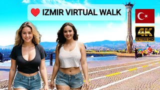 4K Turkey Travel, Izmir City Tour, Virtual Walk Alsancak, May 1, 2024