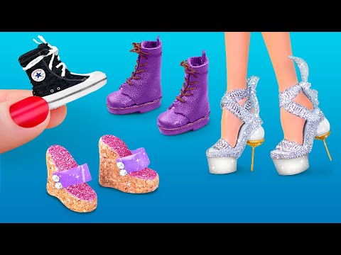 Миниатюрная обувь для Барби - 6 идей!