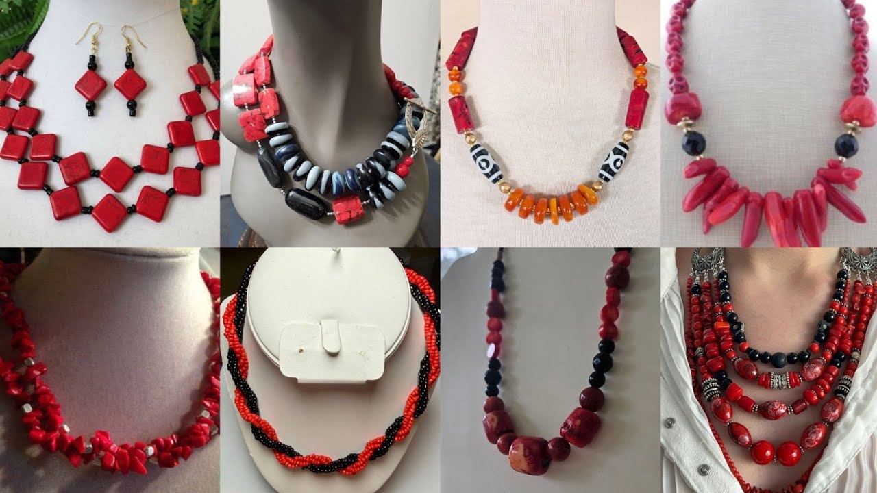 Unapologetically Bold 😍— Red Coral with Black Bead Masterpieces