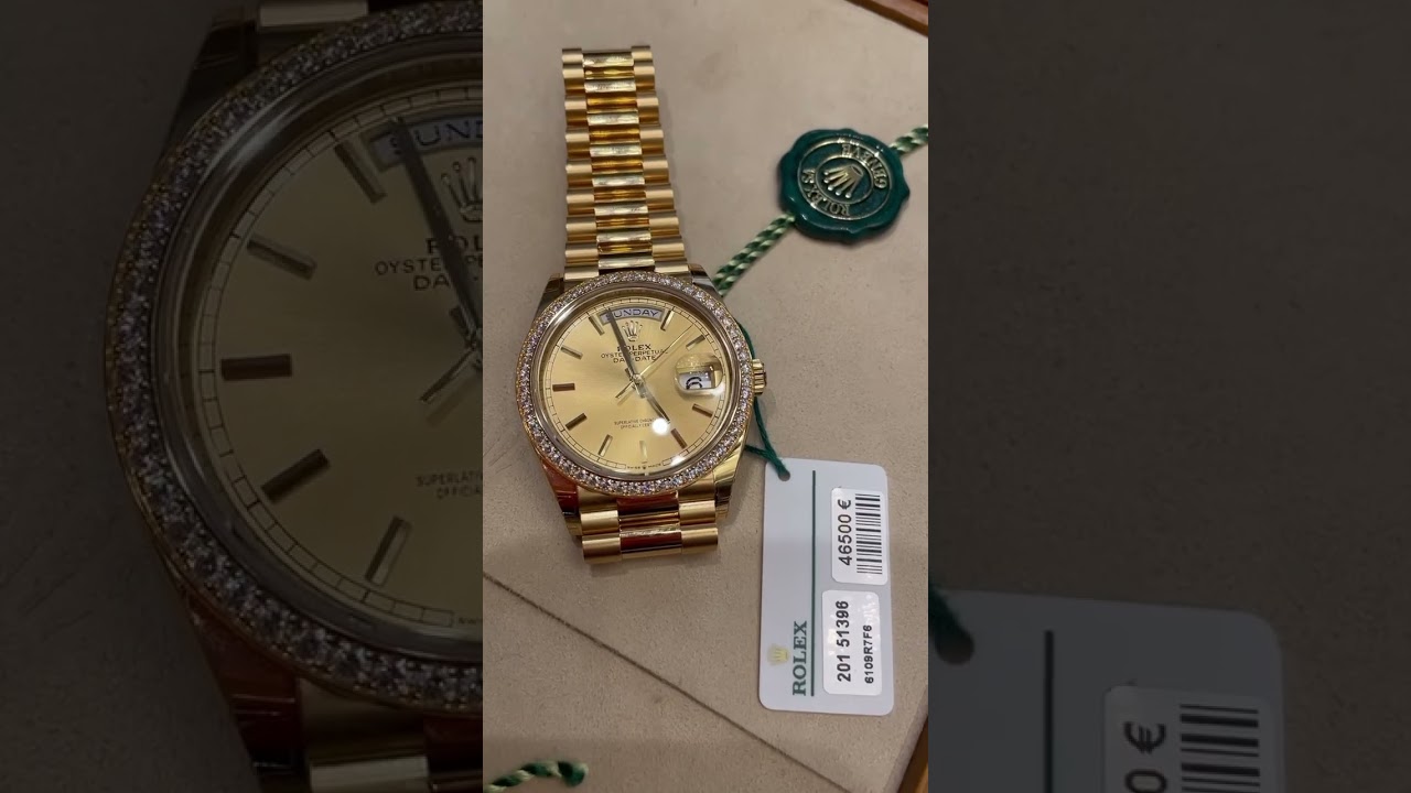 Rolex Day-Date Yellow Gold with diamond bezel ✨ 