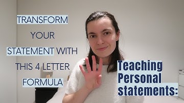 How to STRUCTURE your PERSONAL STATEMENT | TEACHING personal statements | RESOURCE in description