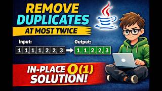 Leetcode problem 80 | Remove Duplicates from Sorted Array II | Java Solution | Explained in Tamil