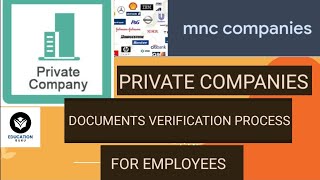 Private companies documents verification process! How do private companies verify documents