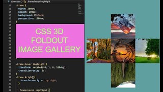 CSS 3d Animation Fold-out Image Gallery