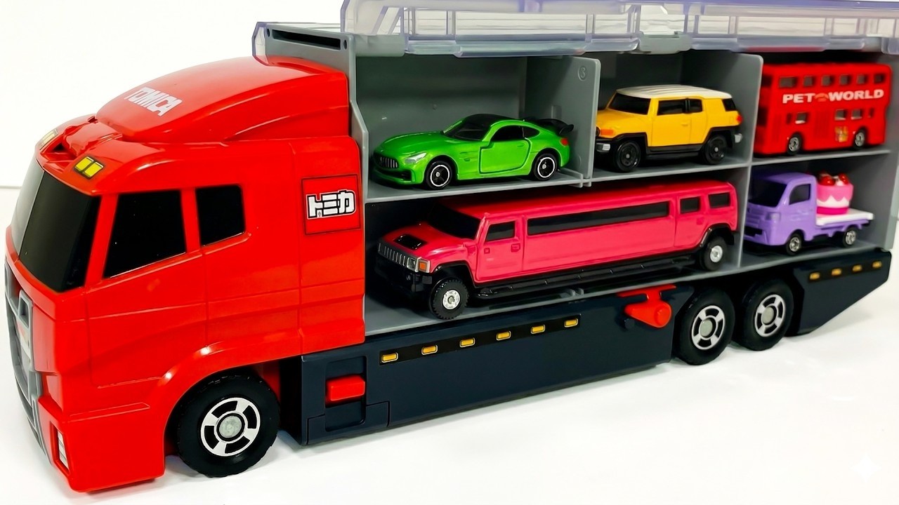 トミカ☆高級ミニカーを開封してコンボイ出発！ホンダNSXも参加☆Unbox