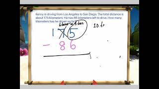 subtraction: Rounding: measurement word problem: math: strategy: grade 3