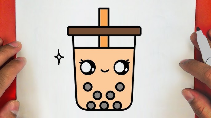 HOW TO DRAW A CUTE BUBBLE TEA, STEP BY STEP, Jack Drawings 