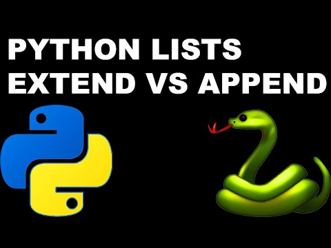 Video: Was ist der Unterschied zwischen Append und Extend in Python?