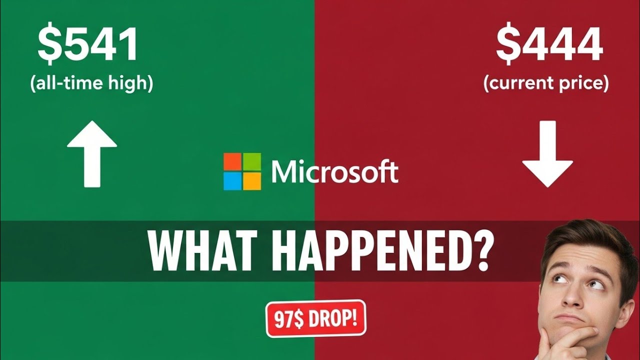 Microsoft Stock DOWN 18% - What Happened? ($541 → $444 Analysis)