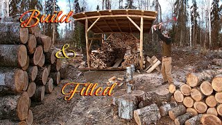 Alaska Wood Shed | Build &amp; Filled