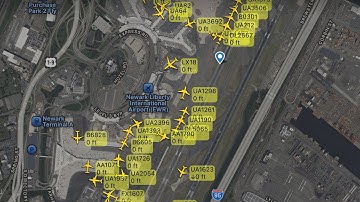 Live Air Traffic Control Radio and ADS-B Newark Airport (11-11-2024)
