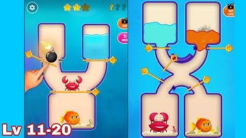 Save The Fish / Fishdom Game/Android Gameplay Walkthrough All Levels Solution #2 (Level 11-20)