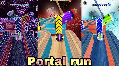 Going balls portal run (epic levels) - playing with golden dollar ball - 3x of amazing colors