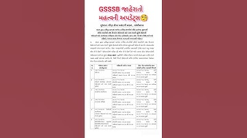 GSSSB All exam Call Letter જાહેર! | gsssb Exam Date Update 2025 |Gujarat Govt Job #shorts #gsssb