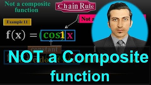Apply Chain Rule to check the Composite Function and NOT Composite function - #Calculus by #Moein