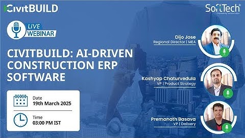 Webinar - CivitBUILD AI Driven Construction ERP Software