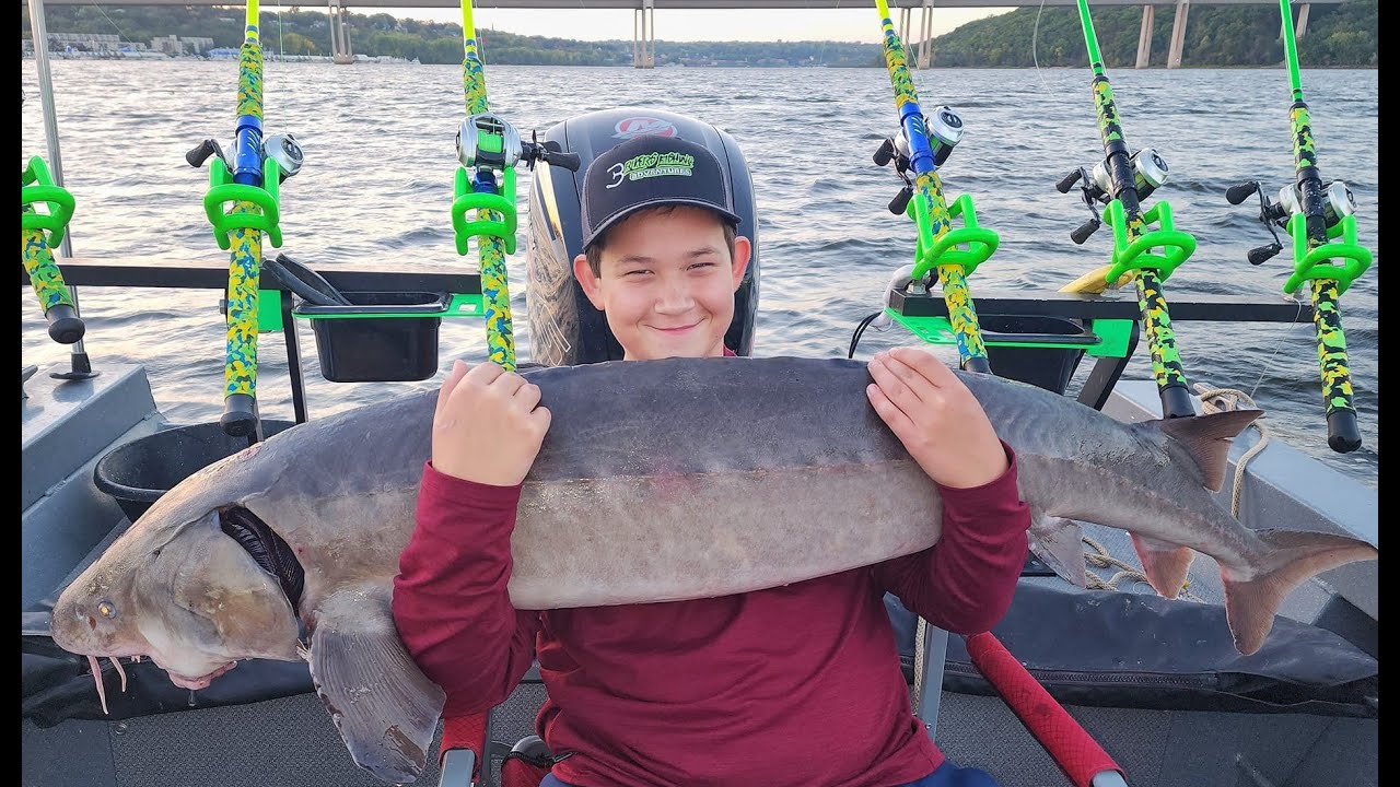 HEAVY St Croix Lake Sturgeon!