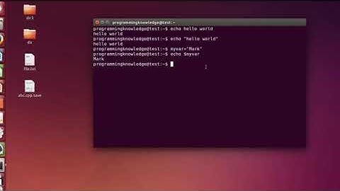 Ubuntu Lesson 16: Echo Command - Tutorial For Beginners