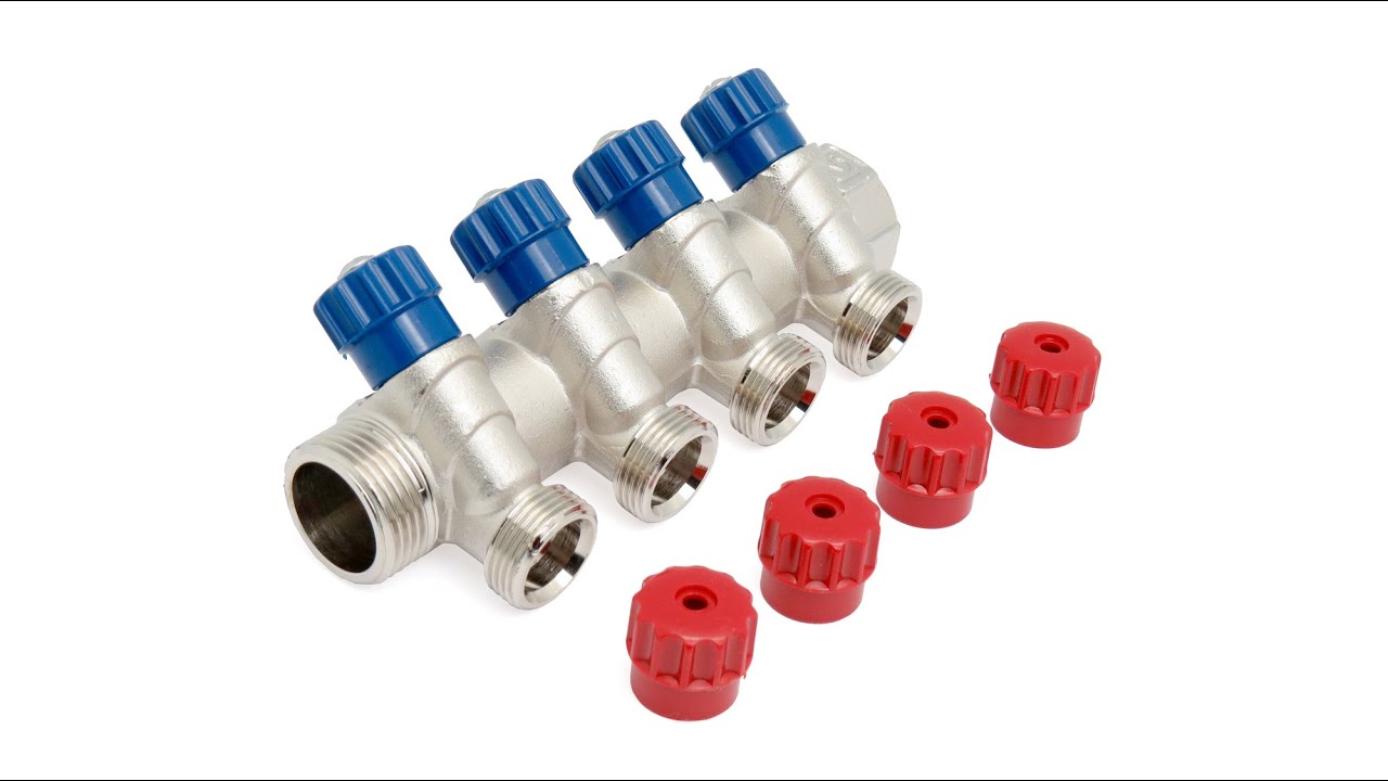 Распределительный коллектор VALTEC VTc.560.NE.060504 1\" - 4 x 3/4 ...