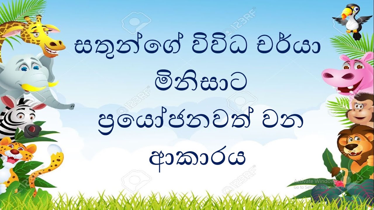 Grade 2 | Parisaraya| සතුන්ගේ විවිධ චර්යා මිනිසාට ප්‍රයෝජනවත් වන ආකාරය