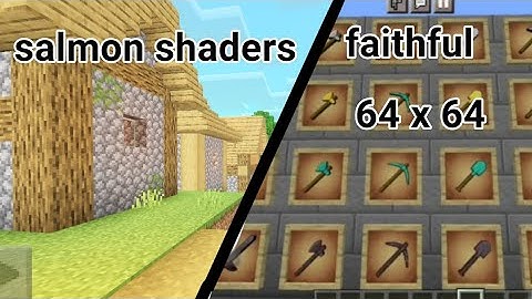 salmon shaders and texture pack faithful 64 x 64