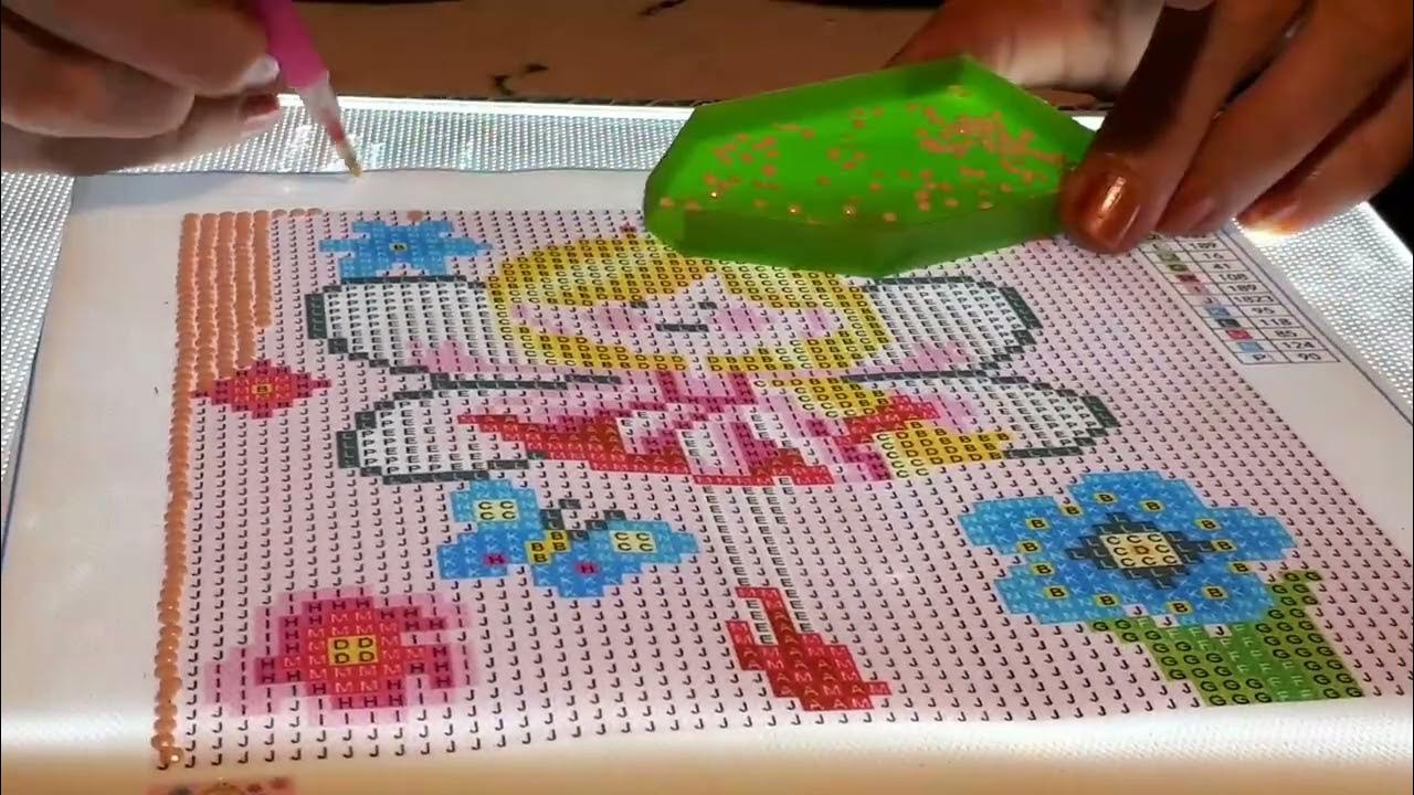 Dollarama Bead Embroidery KitSpeed Diamond paintingcute! YouTube