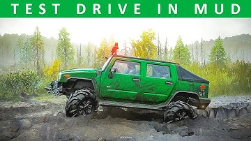 Hummer H2 Test Drive in Mud Taymyr Map - Snowrunner