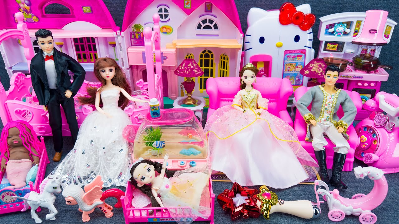 22 Minutes Satisfying With Unboxing Cute Princess House & Appliance Playset ASMR Review Toys