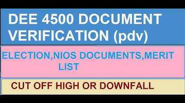 DEE 4500 DOCUMENT VERIFICATION SHORTLY ?! THE EXPECTION