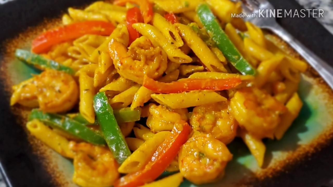 JAMAICAN CREAMY CURRY SHRIMP PASTA 🍤😋 YouTube
