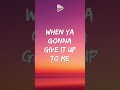 Sean Paul Give It Up To Me 🎵 Lyrics