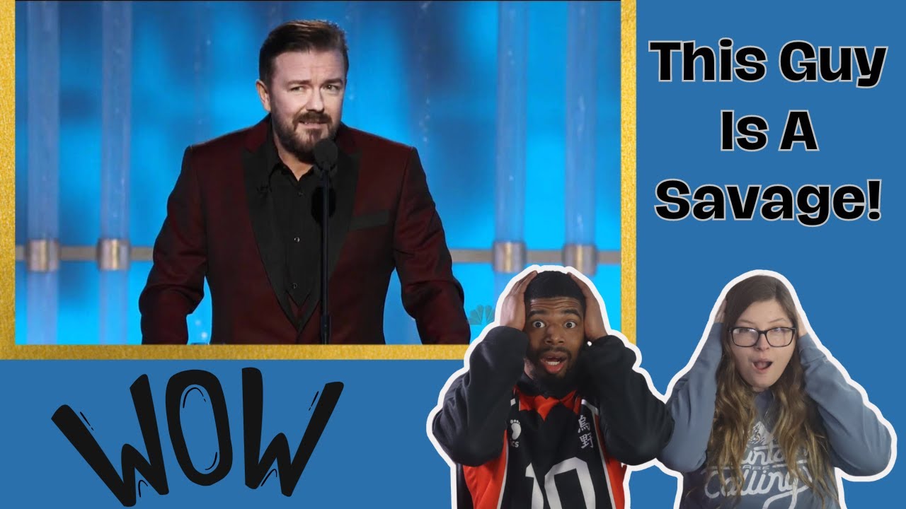 AMERICANS REACT TO Golden Globes 2012 - Ricky Gervais Opening Monologue