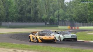 Assetto corsa - mclaren p1 vs lamborghini aventador sv