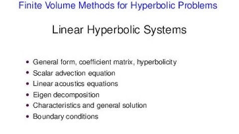 FVMHP04   Linear Hyperbolic Systems