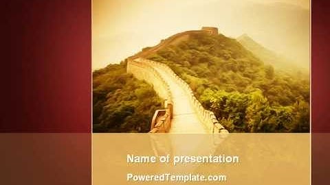Great Chinese Wall PowerPoint Template by PoweredTemplate.com